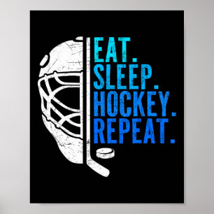Affiche Manger Dormir Hockey Répéter Drôles de garçons Jou