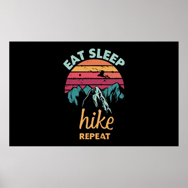 Affiche Manger, Dormir, Marcher, Répéter (Devant)