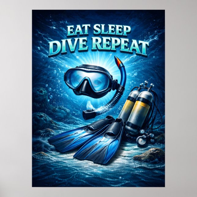 Affiche Manger Dormir Plonger Flamme (Devant)