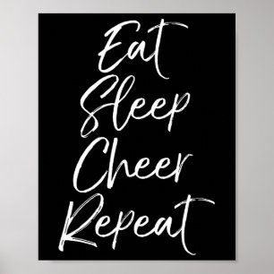 Affiche Manger Dormir Se réjouir Équipe de cheerleading as