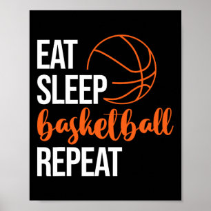 Affiche Manger Dormir Sketll Répéter Amusement Sport Motiv