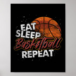Affiche Manger Dormir Sketll Répéter Sketll Joueur Sketll