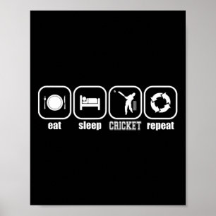 Affiche Manger entraînement de cricket
