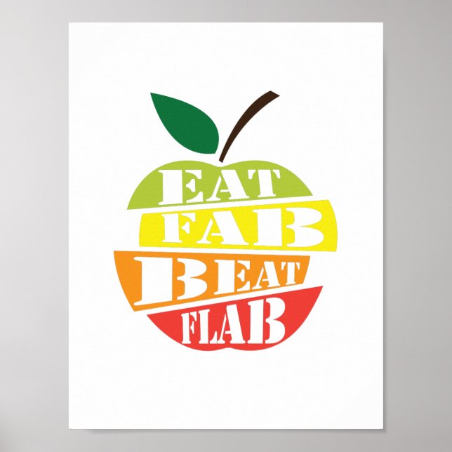 Affiche Manger fabuleux, battre la graisse conception de c (Devant)