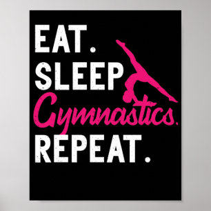 Affiche Manger Gymnastique du sommeil Répéter Gymnastique