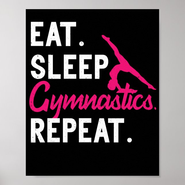 Affiche Manger Gymnastique du sommeil Répéter Gymnastique  (Devant)