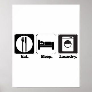 Affiche manger le linge de lit