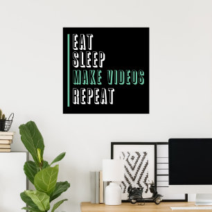 Affiche Manger le sommeil Faire répéter les vidéos - Motiv