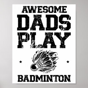 Affiche Manger Sleep Badminton Répéter Shuttle Racket