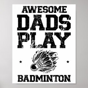 Affiche Manger Sleep Badminton Répéter Shuttle Racket
