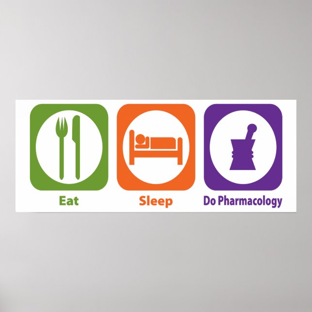 Affiche Manger Sleep Do Pharmacologie (Devant)