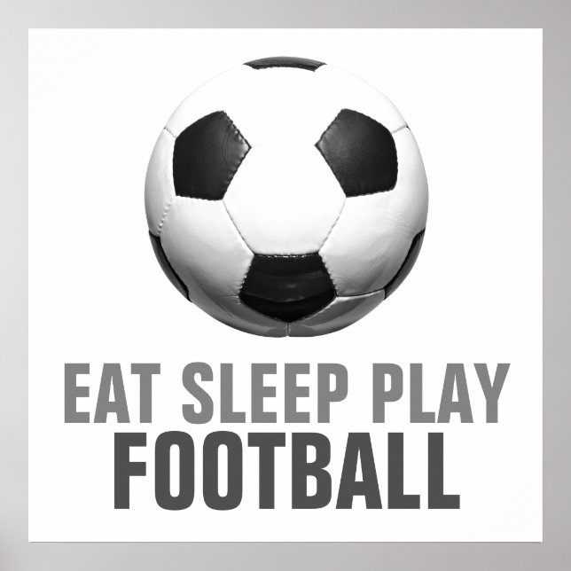 Affiche Manger Sleep Jouer Football Football Football Uniq (Devant)