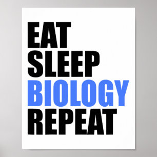 Affiche Manger Sommeil Biologie Répéter Biologiste Profess