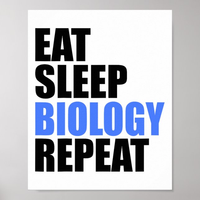 Affiche Manger Sommeil Biologie Répéter Biologiste Profess (Devant)