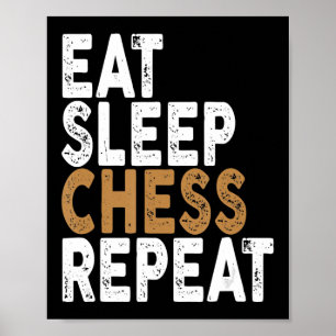 Affiche manger sommeil échecs répétition échecs
