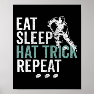 Affiche Manger Sommeil Tour de Chapeau Répéter Cool Puck d