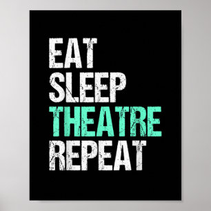 Affiche Manger Théâtre du sommeil Répéter