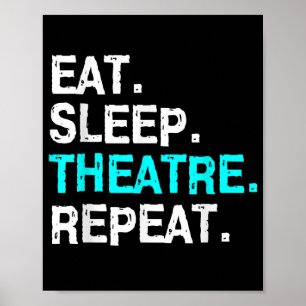 Affiche Manger Théâtre du sommeil Répéter