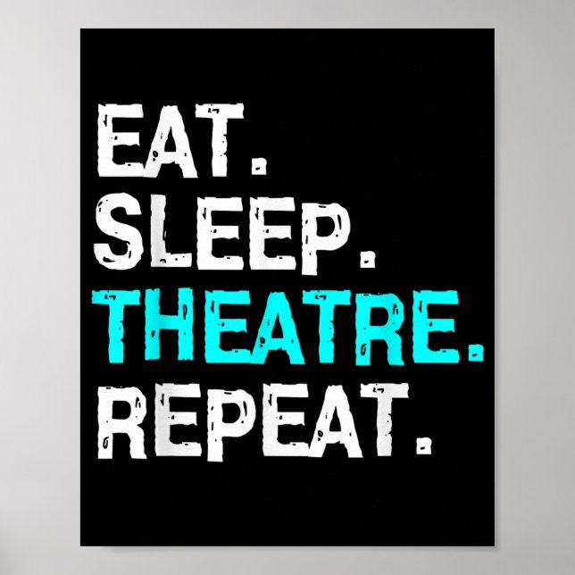 Affiche Manger Théâtre du sommeil Répéter (Devant)