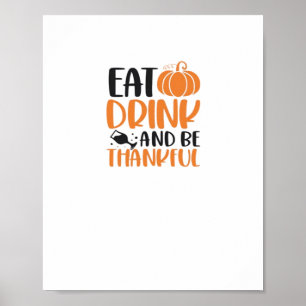 Affiche Mangez Boire Et Soyez Effrayant Minimal Nettoyer