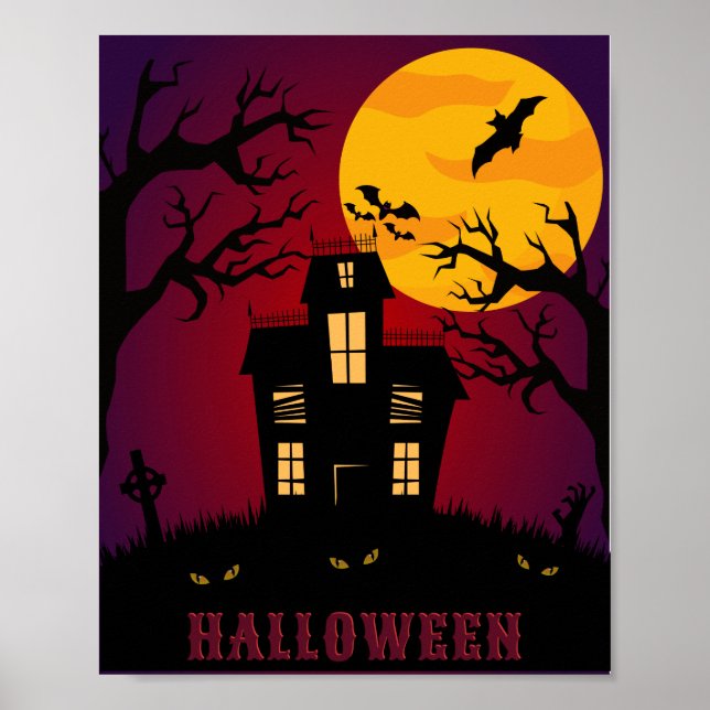 Affiche Mangez, buvez et soyez effrayant Halloween (Devant)