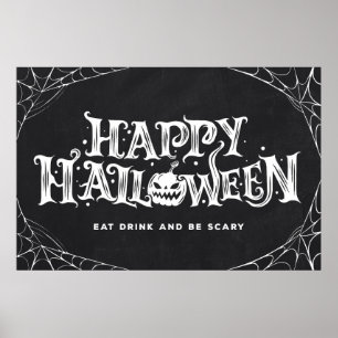Affiche Mangez, buvez et soyez effrayant Halloween