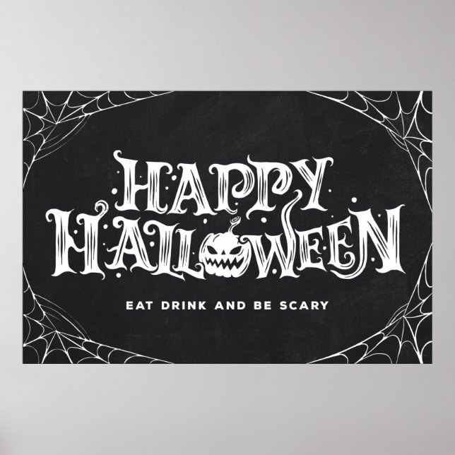 Affiche Mangez, buvez et soyez effrayant Halloween (Devant)