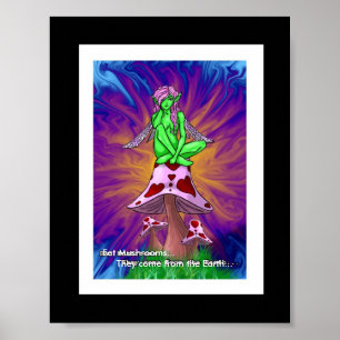 Affiche Mangez des champignons