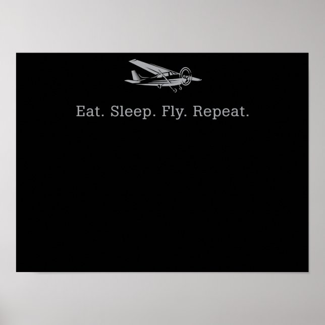 Affiche Mangez des drones de vol de sommeil Répéter le cad (Devant)