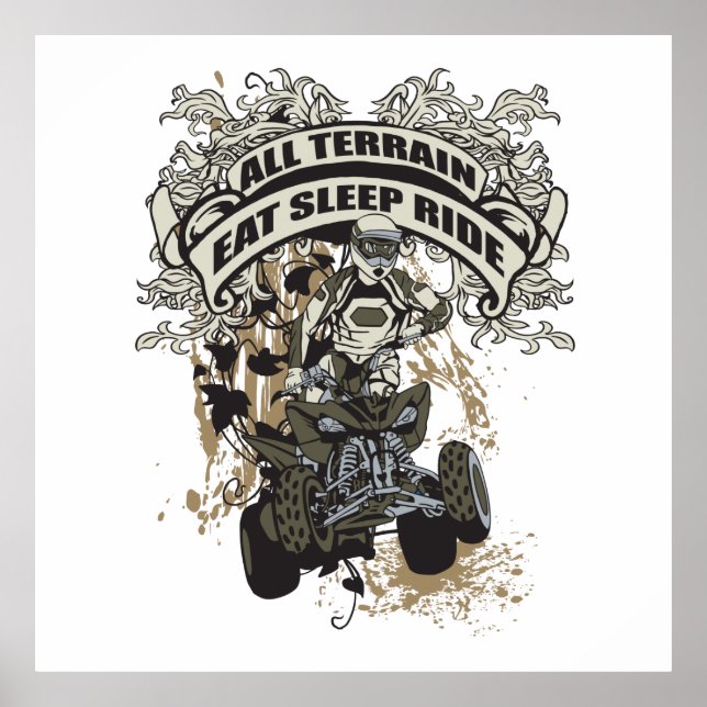 Affiche Mangez, Dormez, Parcourez Tout Le Terrain (Devant)