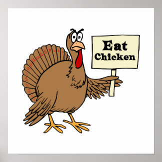 Affiche Mangez du poulet