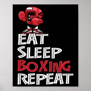Affiche Mangez La Boxe De Sommeil Répétez Les Cadeaux De C