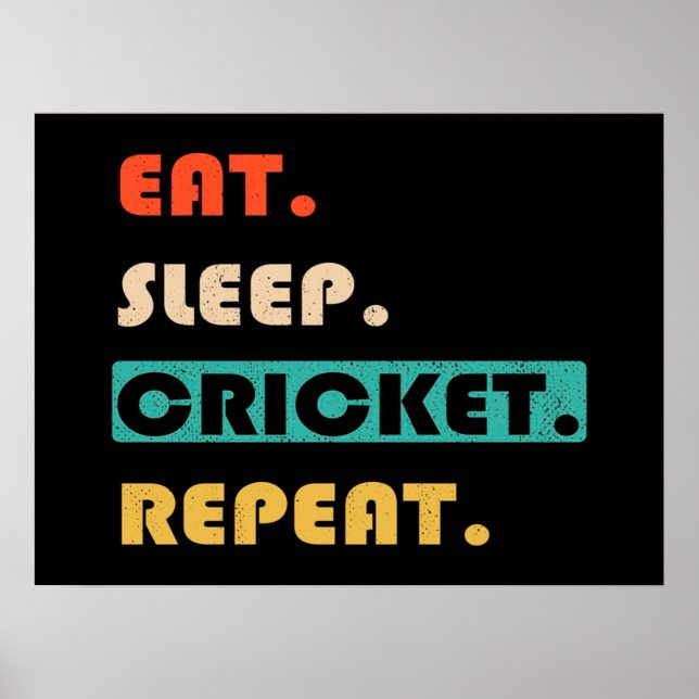 Affiche Mangez le cricket du sommeil Répéter (Devant)