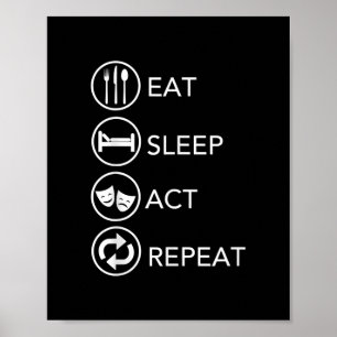 Affiche Mangez le sommeil Acte Répéter Acteurs Don intérim
