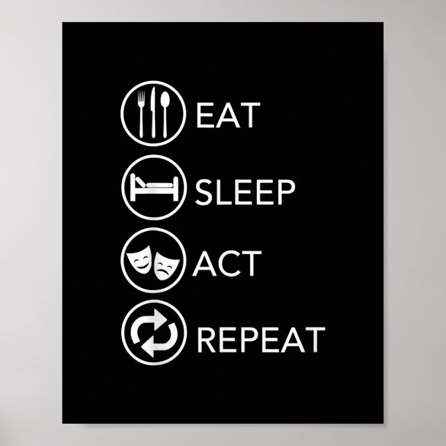 Affiche Mangez le sommeil Acte Répéter Acteurs Don intérim (Devant)