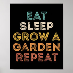Affiche Mangez Le Sommeil Grandir Un Jardin Répéter Jeu Dr