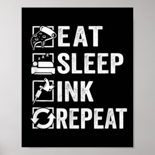 Affiche Mangez L'Encre Du Sommeil Répéter, L'Artiste Tatou