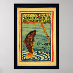 Affiche Mangez moins de viande pour sauver notre bétail Po