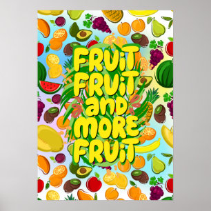 Affiche Mangez plus de fruits Motivation végétale et Pla