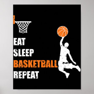 Affiche Mangez Sleep Basketball Répétez Basketball Boys et