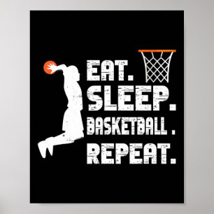 Affiche Mangez Sleep Bysketbyll Répéter Bysketbyll Sports