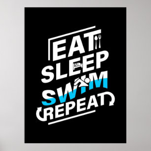 Affiche Mangez Sleep Swim