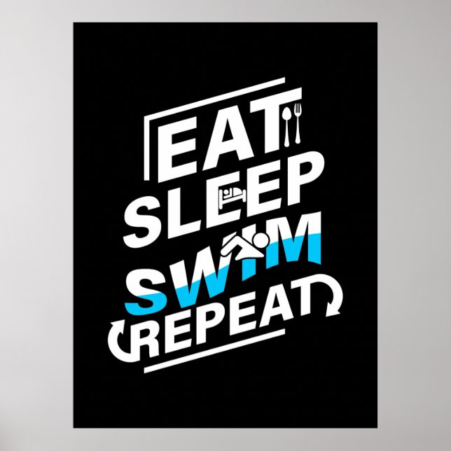 Affiche Mangez Sleep Swim (Devant)