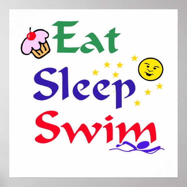 Affiche Mangez Sleep Swim (Devant)