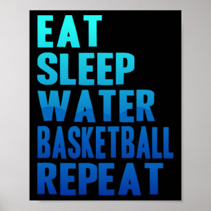 Affiche Mangez Sleep Water Sketat Répétez Summer Sports Tr