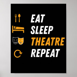 Affiche Mangez Théâtre de sommeil Répétition - Drôle Graph