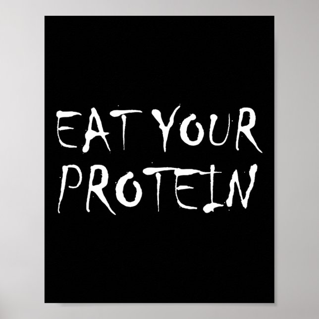 Affiche Mangez Vos Protéines Protéines Musculation Fitness (Devant)