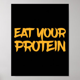 Affiche Mangez Vos Protéines Protéines Musculation Fitness