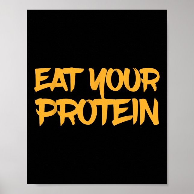 Affiche Mangez Vos Protéines Protéines Musculation Fitness (Devant)