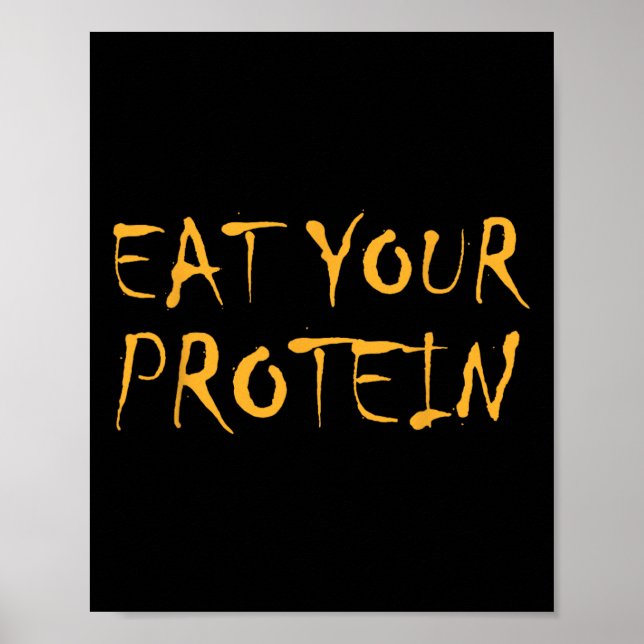 Affiche Mangez Vos Protéines Protéines Musculation Fitness (Devant)